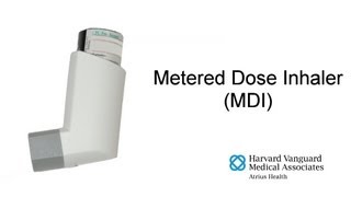 Using a Metered Dose Inhaler MDI  Closed Mouth Technique [upl. by Heyde351]