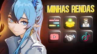 TODAS MINHAS FONTES DE RENDA EM 7 MINUTOS [upl. by Flss]