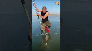 First Time Ice Fishing Discovering the Magic of Frozen Fishing youtubeshorts [upl. by Hedvige]