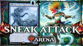 EVISCERATE MYTHIC RANK MTG ARENA METASLAVES W SNEAKY SIMIC TEMPO 🌳💦 [upl. by Ycat]