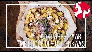 Aardappeltaart met rode ui en geitenkaas  OhMyFoodness [upl. by Roel186]