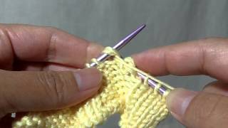 How to knit P2tog Purl two together  Decreasing 1 stitch [upl. by Ttej]