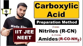 L4 Carboxylic Acid Prep by Nitriles amp Amides  NEET JEE  By Arvind Arora [upl. by Ardelis556]