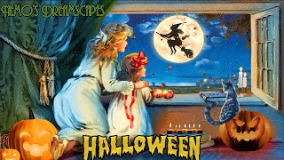 1948 Vintage Halloween Oldies playing in another room leaves falling wind howling 11 HOURS ASMR [upl. by Harms]