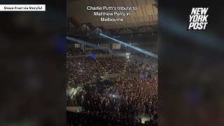 Charlie Puth sings ‘Friends’ theme song in honor of Matthew Perry at show [upl. by Shaun]