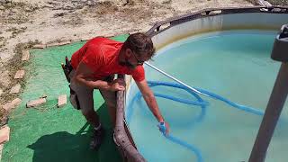 Como Limpiar Piscina Sin Bomba o Filtro en piscinas de plastico muy sucias Y quotCuidado con el Cloroquot [upl. by Giles]