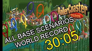 Former World Record RollerCoaster Tycoon 1 Speedrun  All Base Scenarios OpenRCT2 in 3005 [upl. by Ntisuj]