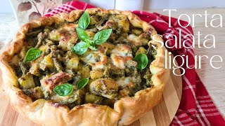 TORTA SALATA LIGURE  TORTA SALATA FAGIOLINI PATATE E PESTO [upl. by Araas994]