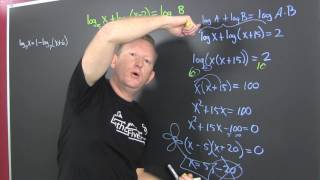 Solving logarithmic equations 3 examples [upl. by Castara]