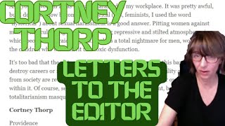 Cortney Thorp Letter to the Providence Journal and Response Thorp Alert [upl. by Cand]