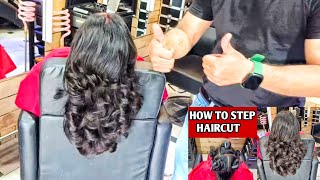 How to advanced multi step hair cutstepwith layertutorialstep by stepeasy way haircut [upl. by Flossi398]