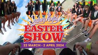 SYDNEY ROYAL EASTER SHOW RIDES 2024 KMG XXXL KMG XXL THE BEAST ON RIDE POV [upl. by Eceer]