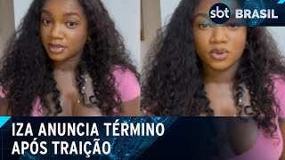 Grávida de 6 meses cantora Iza anuncia término após traição  SBT Brasil 110724 [upl. by Laraine]