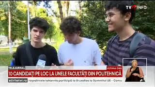 Zece candidați pe loc la unele facultăți de la Politehnică [upl. by Tawney]