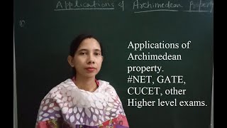 Applications of Archimedean property NET syllabus [upl. by Shelbi]