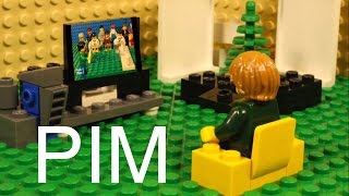 LEGO Pim Inside Television LEGO Stop Motion [upl. by Eiramasil]