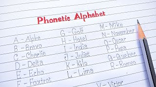 Phonetic Alphabet For Practice With Pencil  How To Write Phonetic Alphabet With Meaning [upl. by Teragramyram186]