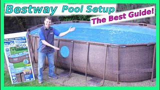 Bestway Above Ground Pool Setup Easy Setup Instructions [upl. by Raffaello]