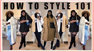 HOW TO PUT TOGETHER OUTFITS 👖🥻FOR WINTER I STYLE 101 I PLUS SIZE FASHION [upl. by Rann]