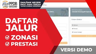 STEP BY STEP CARA DAFTAR PPDB SMA NEGERI JAWA TENGAH TAHUN 20232024  VERSI DEMO 02 [upl. by Nitsuga]