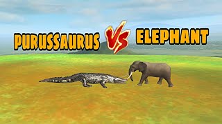 Purussaurus 🆚 Elephant  Fight Scene  Animal Revolt Battle Simulator😱🔥 [upl. by Eresed]