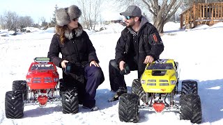 HER VERY FIRST TIME COUPLE ENJOY their 49cc GAS quotToYquot RAMINATOR MONSTER TRUCKS  RC ADVENTURES [upl. by Aydin869]