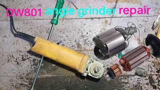 Angle Grinder Repair l Angle Grinder Field Coil Replace l DW801 Angle Grinder Repair [upl. by Annawyt]