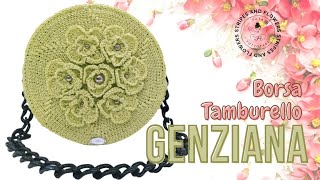 TUTORIAL Borsa tamburello uncinetto quot Genzianaquot [upl. by Anifled]