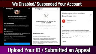 You Submitted an Appeal Instagram  Upload Your ID Instagram Problem  We Disabled Your Account 2024 [upl. by Xer232]