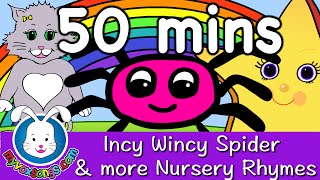 Incy Wincy Spider amp more Nursery Rhymes with lyrics [upl. by Box]