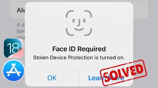 How to Fix Face ID Required for Stolen Device Protection on iPhoneiPad iOS 18 [upl. by Rempe957]