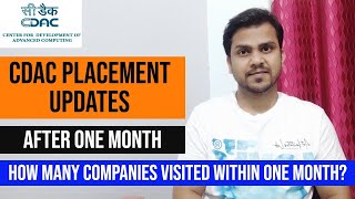 Companies visited CDAC in One Month  Companies visited CDAC in one month  CDAC Placement Updates [upl. by Adnawahs]