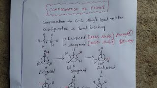 conformation of ethane with energy level diagram in Tamil [upl. by Bore]