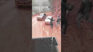 A Muddy Miracle Stranded Friends Lucky Escape youtubeshorts shortsvideo deshcam closecall [upl. by Rudolph876]