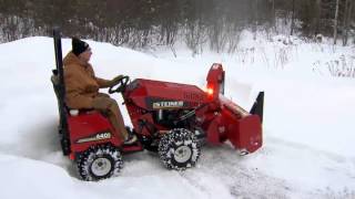 Steiner 440 Tractor with Snow Blower Attachment [upl. by Poole]