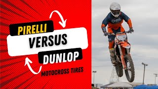 Dirt bike tire comparison Pirelli vs Dunlop motocross tires with lap times [upl. by Skvorak]