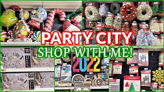 PARTY CITY SHOP WITH ME CHRISTMAS 2021 DECOR NEW YEARS EVE 2022 PARTY SUPPLIES [upl. by Giarc]