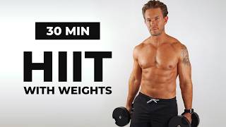 BURN 500 CALORIES 🔥 30 Min FULL BODY HIIT Workout with Weights [upl. by Balbinder]