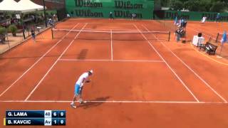 Gonzalo Lama vs Blaz Kavcic  1st  Challenger de Vicenza 2014 [upl. by Valdemar270]