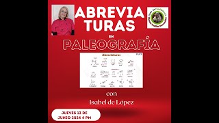 Paleografía Abreviaturas de Paleografía por Isabel López julio 2024 [upl. by Ariak]