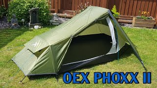 OEX PHOXX II 2 MAN TENT OEX WILD CAMPING RANGE [upl. by Tem]