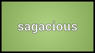 Sagacious Meaning [upl. by Parent867]