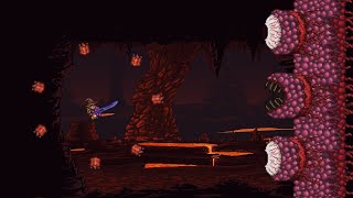 Terraria Zenith Seed  Wall of Flesh vs Tunnel of Dynamite [upl. by Srini]