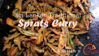 Sprats Curry  Sri Lankan Traditional Meal  හාල්මැස්සෝ තෙල්දාල  Meal Time [upl. by Blackmun]