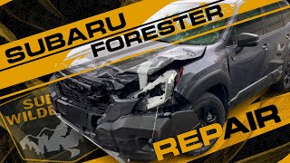 Subaru Forester Front end repair Ремонт переда [upl. by Ikcin219]