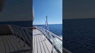 Approaching Athens on Aegean sea from the island of Aegina Greece [upl. by Haughay]