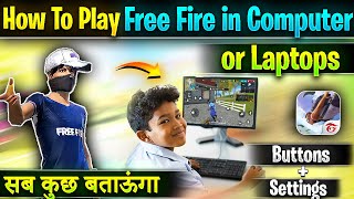 How to Play Free Fire in Computer amp Laptop  PC MEIN FREE FIRE KAISE KHELE how to play free fire pc [upl. by Tselec]