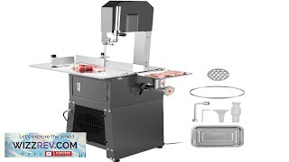 VEVOR 850W Commercial Electric Meat Bandsaw Stainless Steel Bone Sawing Machine Review [upl. by Avera]