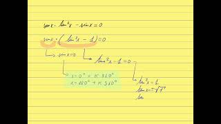 Resolució Equació Trigonomètrica sintan2xsinx0 [upl. by Conlan]