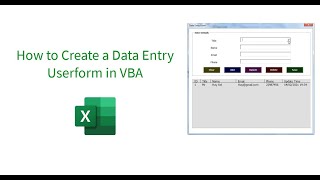 VBA User Form Add Update Delete and Save [upl. by Stoops]